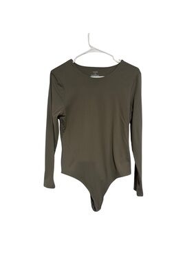 nuuds Olive Green Crew Neck Bodysuit